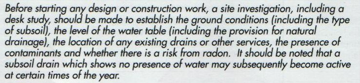 Basement construction soil investigation